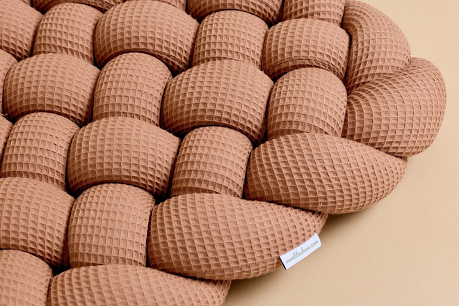 Matelas de Sol Tressé Nid d'Abeille - Toffee - 4