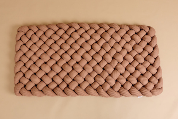 Matelas de Sol Tressé Nid d'Abeille - Toffee - 1