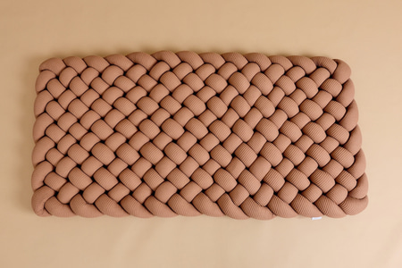 Matelas de Sol Tressé Nid d'Abeille - Toffee - 1