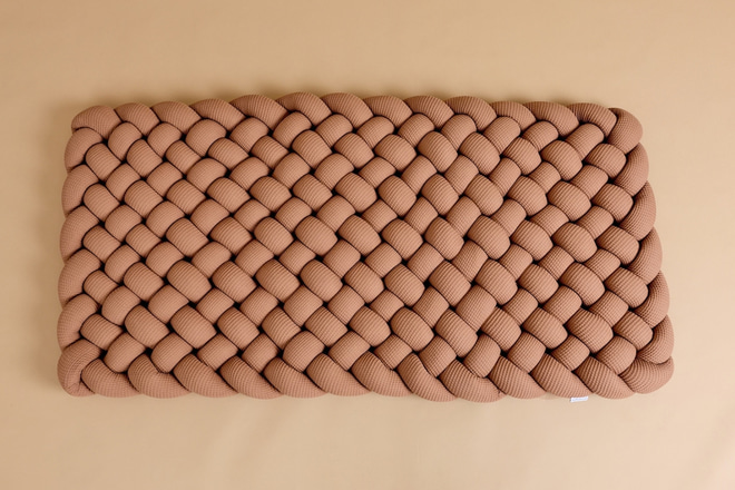 Matelas de Sol Tressé Nid d'Abeille - Toffee - 1