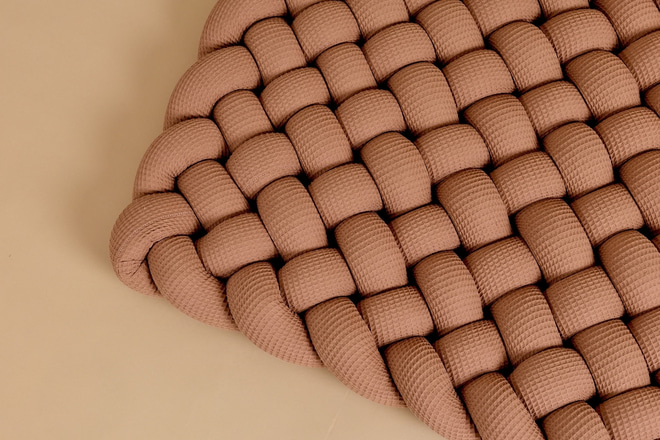 Matelas de Sol Tressé Nid d'Abeille - Toffee - 5
