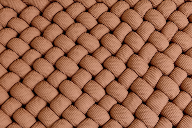 Waffle Braided Floor Mattress - Toffee - 6