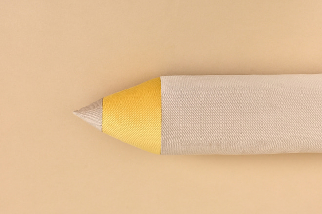 Beige Pencil Cushion
