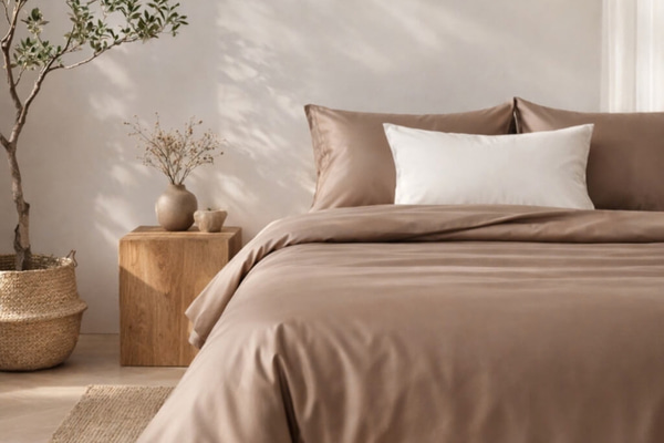 Parure Satin de Coton 200x200 - Mocha