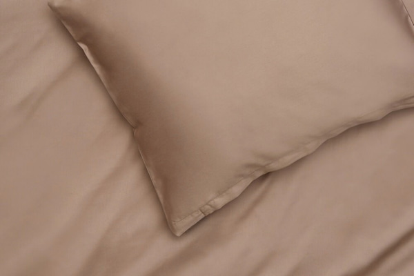 Bettwäsche-Set Baumwoll-Satin 140x200 - Mokka