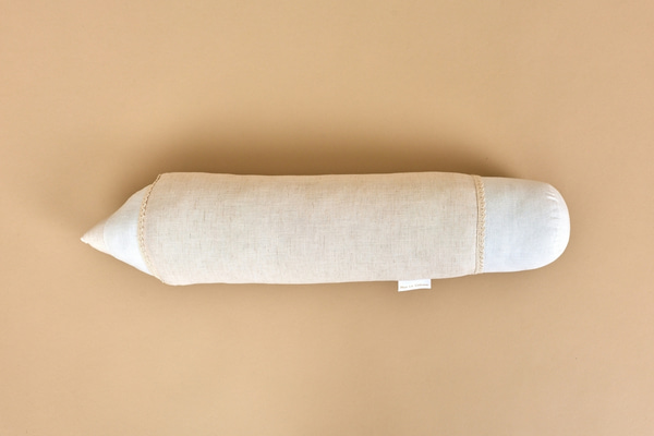Coussin Crayon en Lin - Naturel - 1