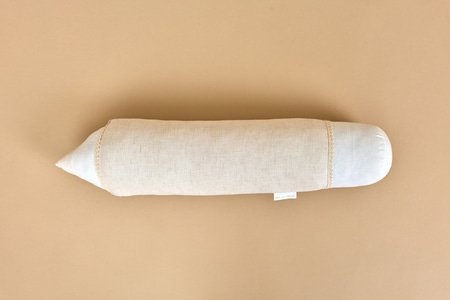 Coussin Crayon en Lin - Naturel - 1