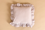 Federa per Cuscino a Quadri 40x40 cm Moka