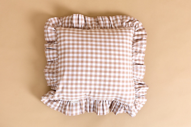 Federa per Cuscino a Quadri 40x40 cm Moka