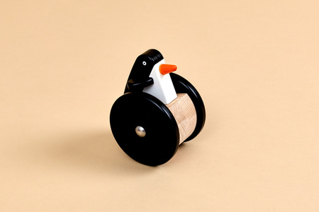 Pingouin en bois à bascule - Noir