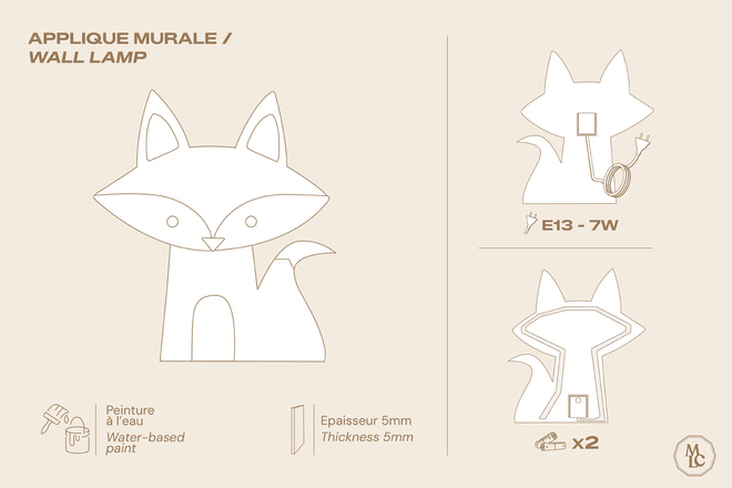 Full Moon Wall Lamp - Pink - 5