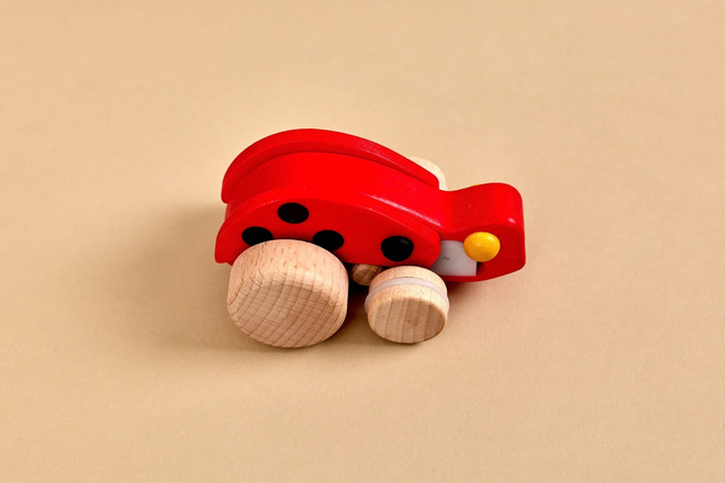 Gioco in legno – Coccinella da spingere - 1