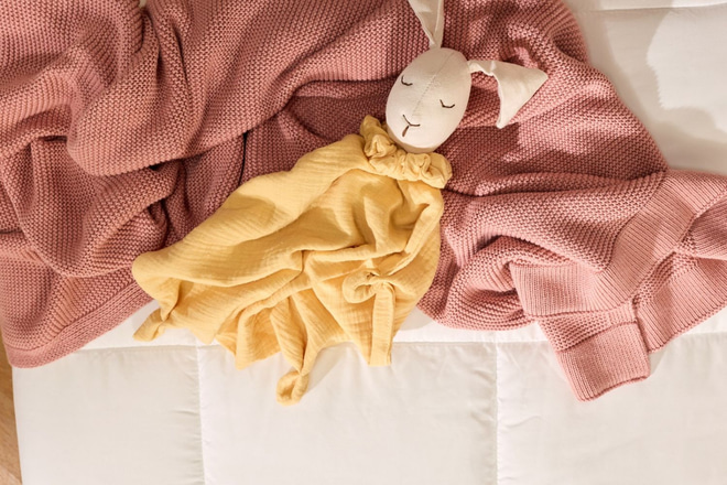 Peluche mantita Huggy Butter Yellow - 5