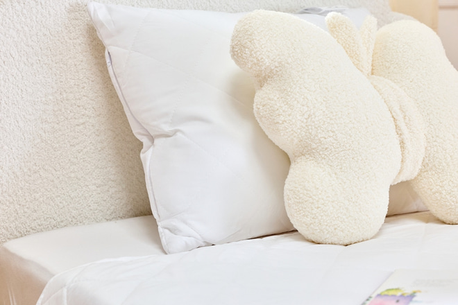 Debesėlio formos Bouclé lova 90x190 cm – Coconut Milk - 11