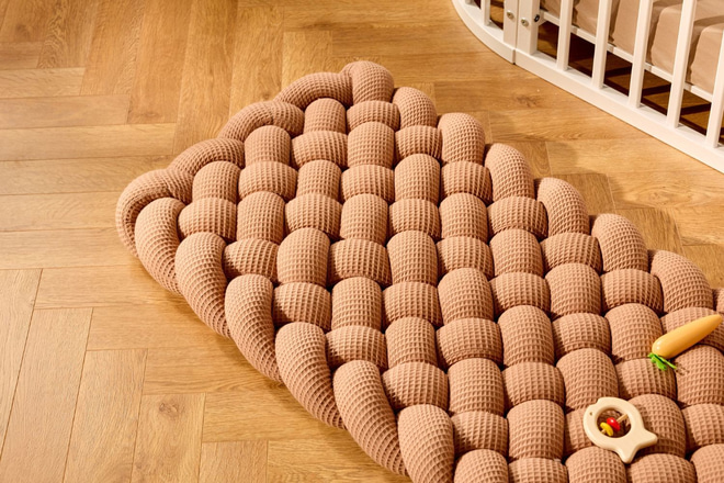 Matelas de Sol Tressé Nid d'Abeille - Toffee - 3