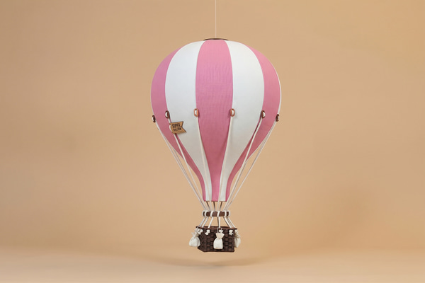 Matt rosa Heißluftballon - 13