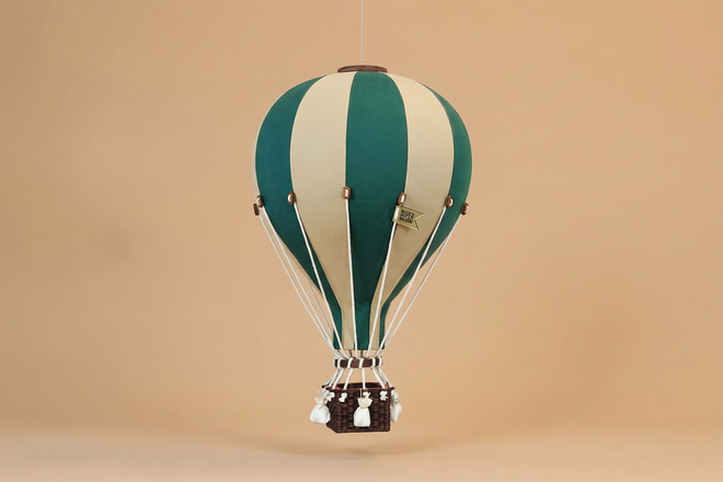 Balon cu aer cald verde și bej - 1