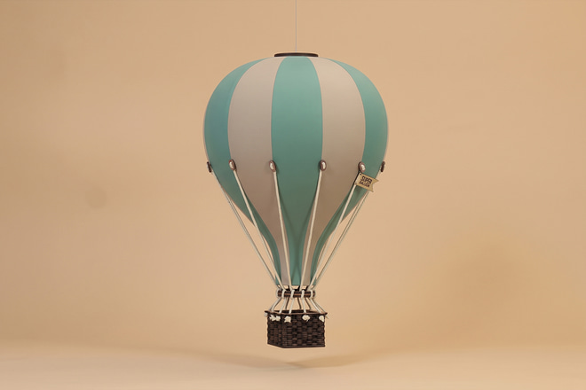 Mongolfiera Verde Acqua e Beige Scuro - 1