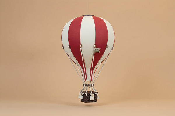 Burgundy & Ecru Hot Air Balloon - 8