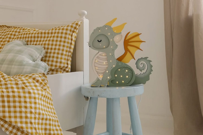 Ledlamp Baby groene draak - Little Lights - 5