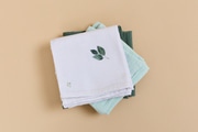 Set of 3 Muslin Cloths - Leaves - 1