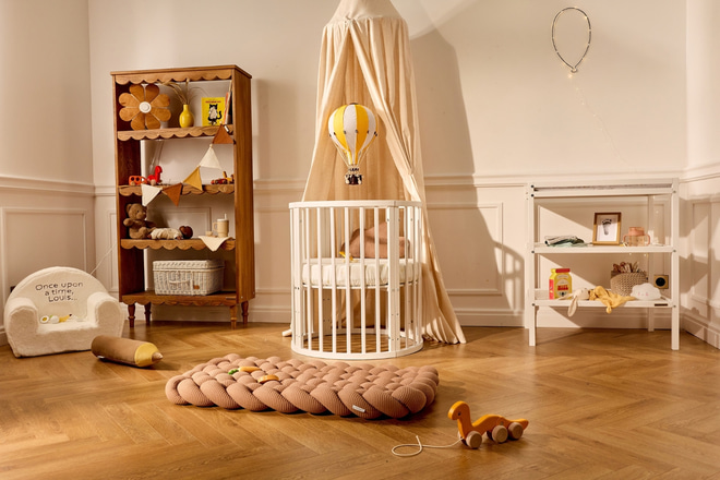 Punottu vohvelikankainen lattiapatja – toffeenruskea - 2
