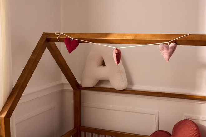 Guirlande Coeurs en Velours Côtelé Été - 5