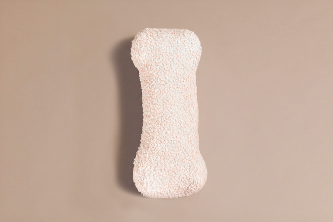 Coussin Lettre I - Bouclé Vanille - 1