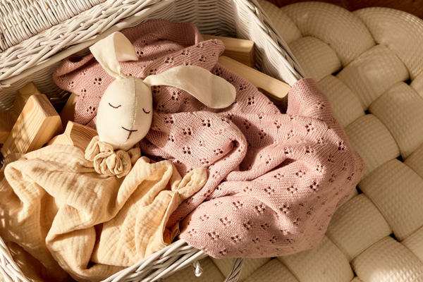 Openwork Bamboo Blanket - Pink - 2