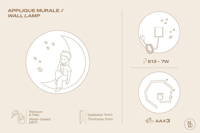 Aplique de Parede O Princípezinho ® - 10