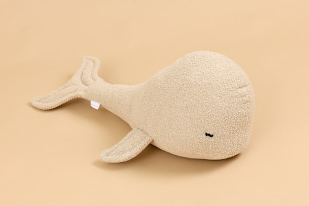 Coussin Baleine XL - Bouclé Naturel - 1