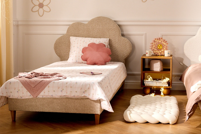 Sängbord – kulformade ben Vintage - 3