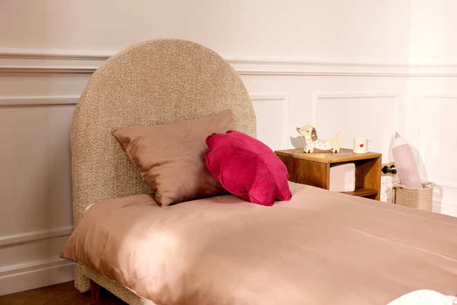 Set posteljine od pamučnog satena 200x200 - Mocha - 3