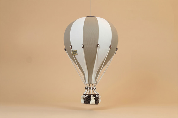Balon cu aer cald bej și ecru - 1