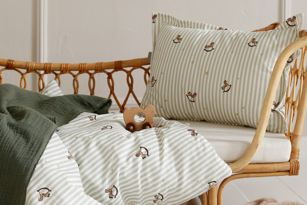 Pamut paplan- és párnaszett töltettel, 100x135 cm – Rocking Horse - 2