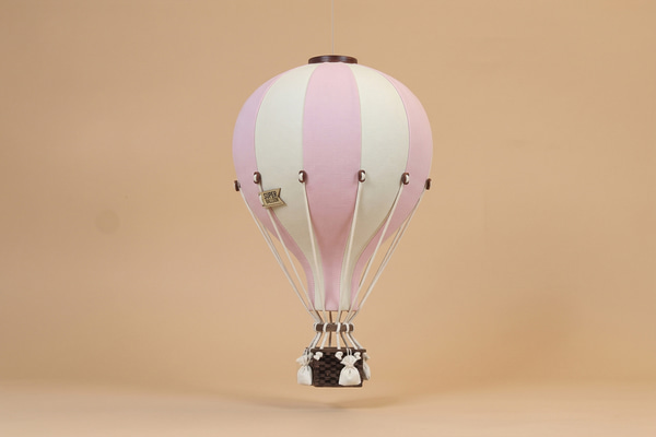 Lyserød og ecrufarvet luftballon - 1