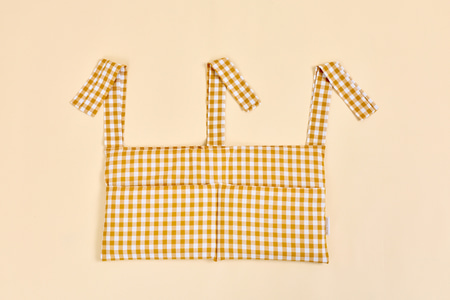 Organizador de Cama   - Vichy Amarelo - 1