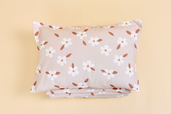 Conjunto de Edredão e Almofada em Algodão 100x160 com Enchimento - Jasmim - 1