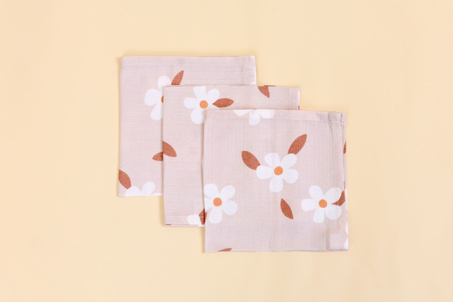 Conjunto de 3 Musselinas de Bambu - Jasmim - 1