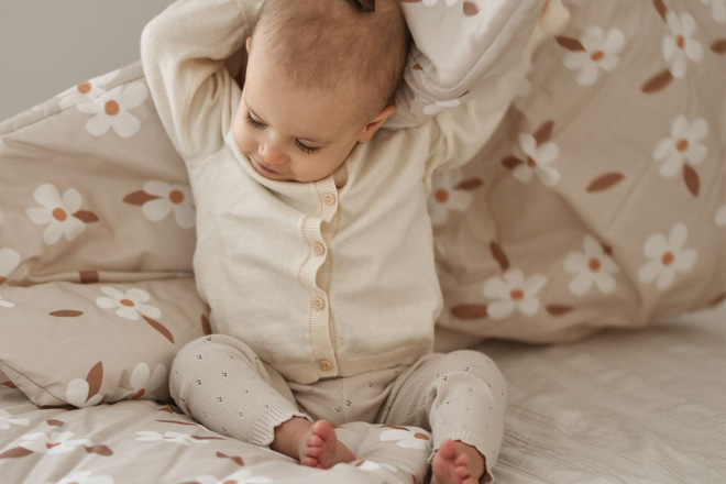 Zestaw kołdry i poduszki 100x160 z bawełny z wypełnieniem - Jasmin - 3