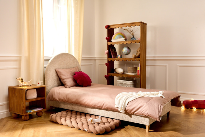 Bueseng i Bouclé 90x190 cm – grå - 3