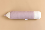 Coussin Crayon en Lin - Rose - 1