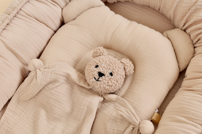 Mazilica od muslina medvjedić - Cappuccino - 3