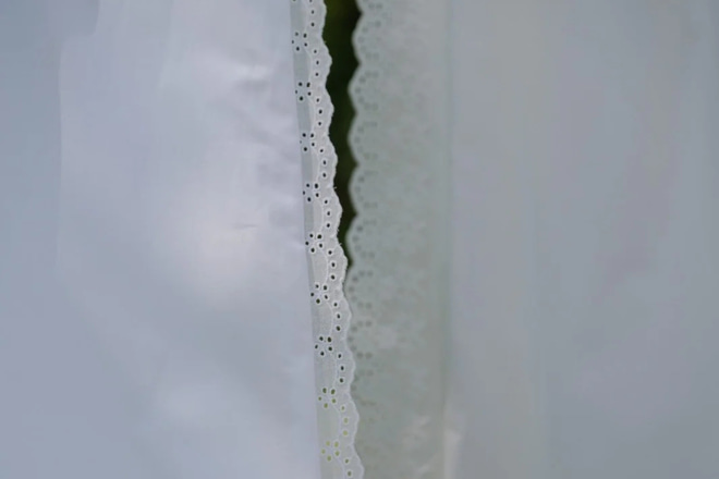 Cotton with Broderie Anglaise 140x200 - White - 3