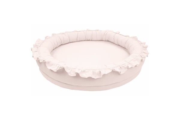 Babynest Leinen Hellrosa