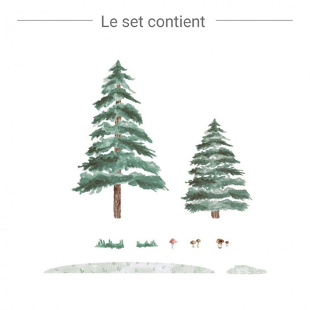 Set of 2 Pine Trees Stickers