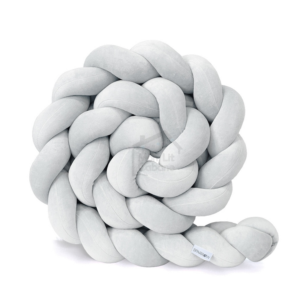 Light Grey Bed Bumper - 3 Ropes 