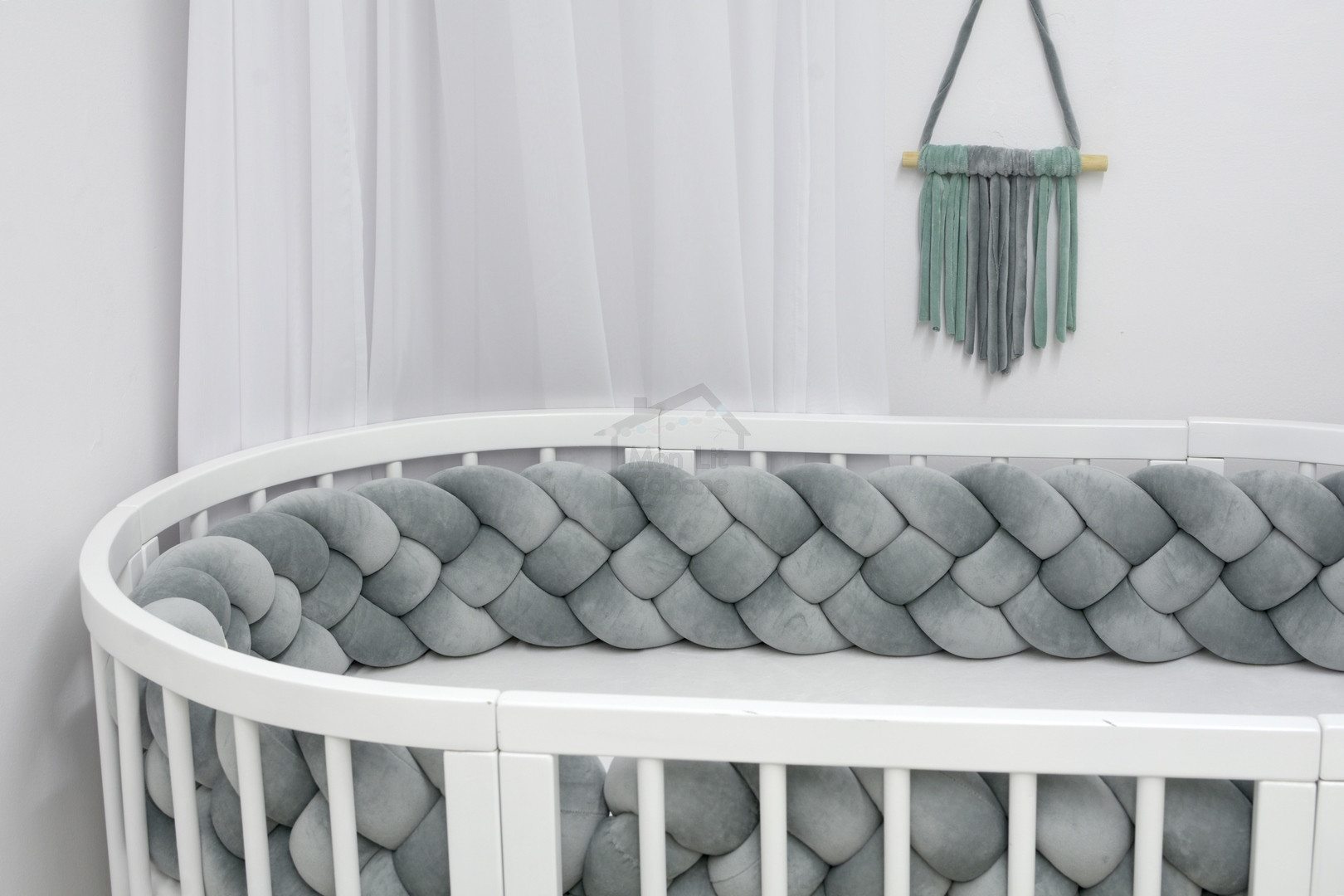 Classic Grey Bed Bumper - 4 Ropes