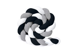 Contorno de Cama 3 cordas - Cinzento, branco e preto