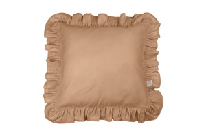 Ruffle Glamour Chocolate Cushion